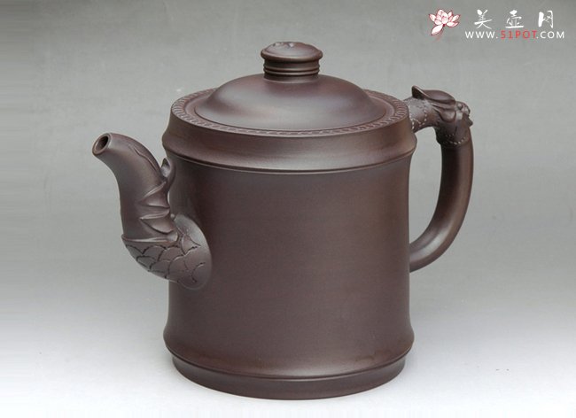 紫砂壶图片：龙头八卦 350CC - 宜兴紫砂壶网
