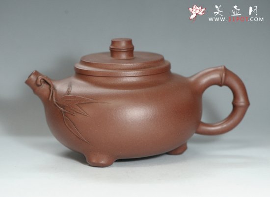 紫砂壶图片：三脚竹段 - 宜兴紫砂壶网