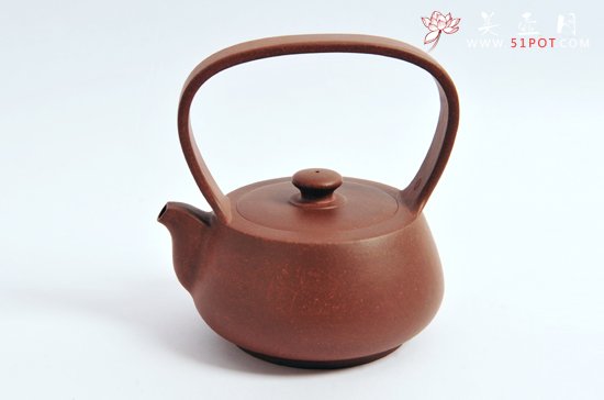 紫砂壶图片：汉风提梁 - 宜兴紫砂壶网
