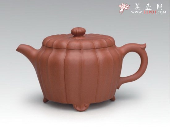 紫砂壶图片：菊花八瓣壶 - 宜兴紫砂壶网