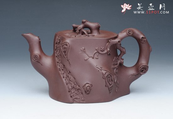 紫砂壶图片：梅桩壶 - 宜兴紫砂壶网