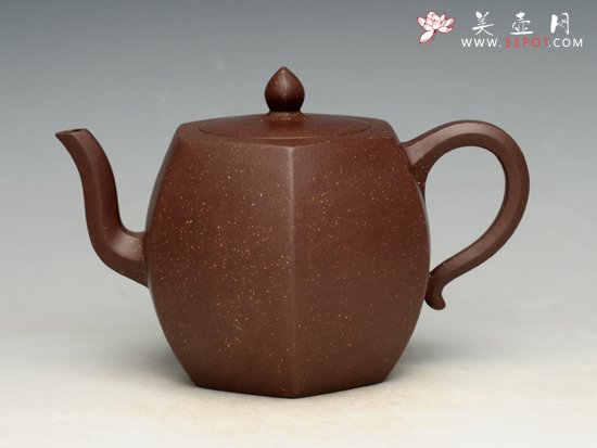 紫砂壶图片：六方橄榄 泥料：紫... - 宜兴紫砂壶网