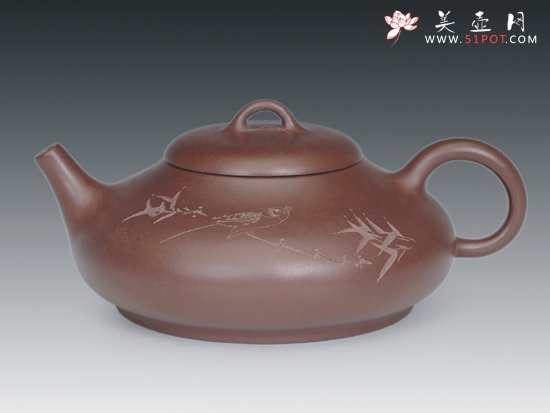 紫砂壶图片：扁石瓢 - 宜兴紫砂壶网