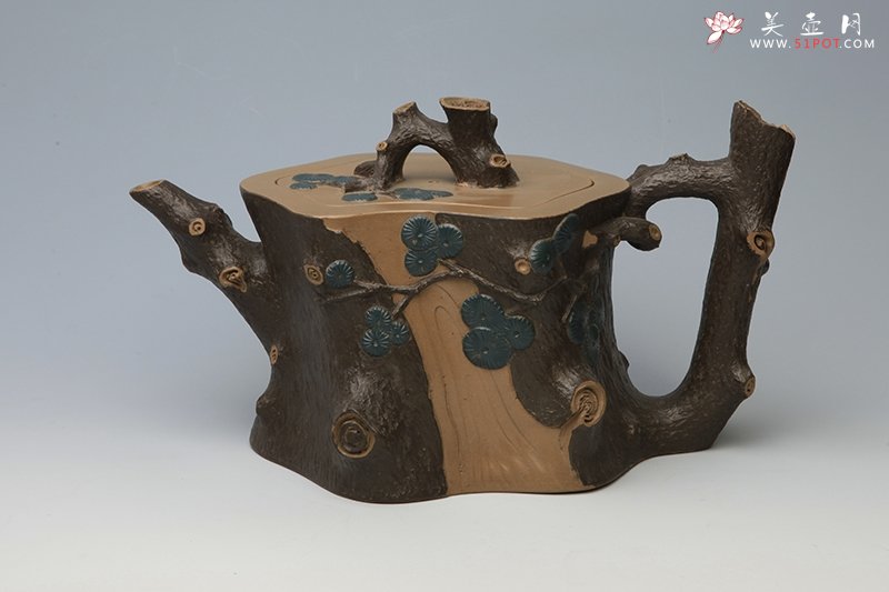 紫砂壶图片：大迎客松 - 宜兴紫砂壶网