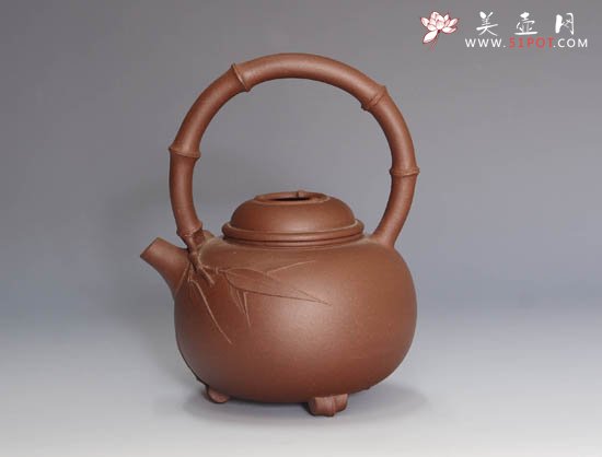 紫砂壶图片：竹节提梁 - 宜兴紫砂壶网