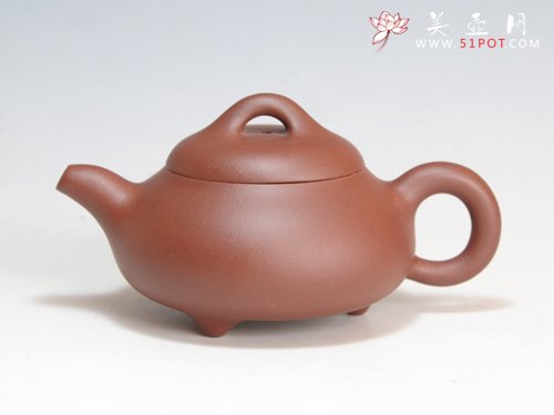 紫砂壶图片：三足石瓢 - 宜兴紫砂壶网