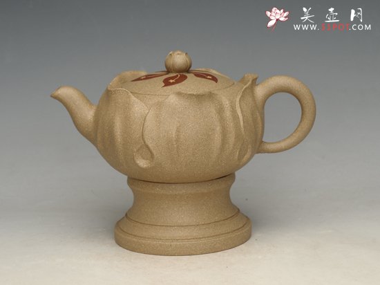 紫砂壶图片：紫荆花开  泥料：段泥 容量：380cc - 宜兴紫砂壶网