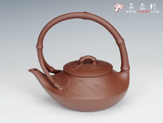 紫砂壶图片：春竹提梁 - 宜兴紫砂壶网