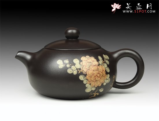 紫砂壶图片：花开富贵 - 宜兴紫砂壶网