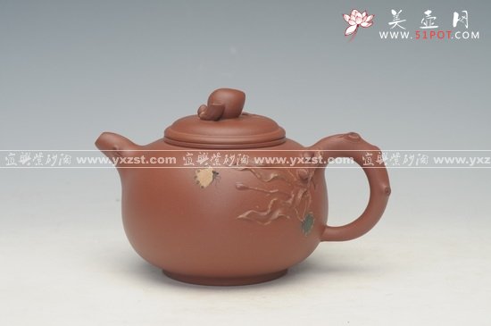 紫砂壶图片：寿桃 - 宜兴紫砂壶网