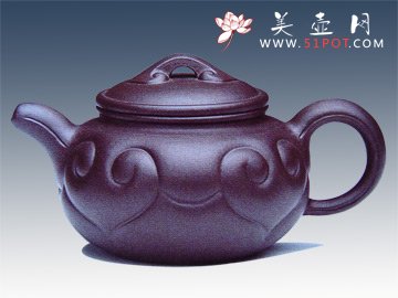 紫砂壶图片：如意仿古 - 宜兴紫砂壶网