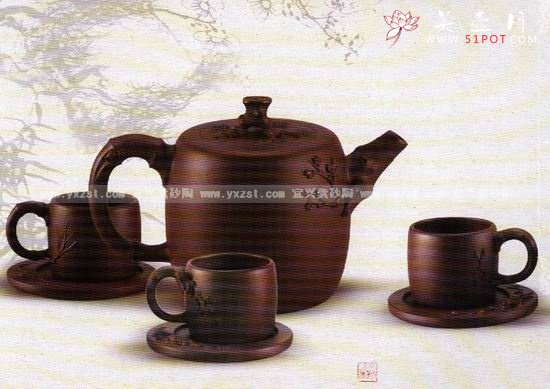 紫砂壶图片：岁寒三友1 - 宜兴紫砂壶网