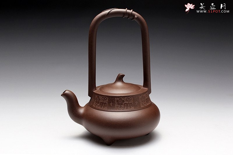 紫砂壶图片：北瓜提梁 - 宜兴紫砂壶网