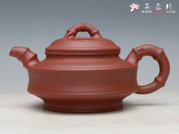 紫砂壶图片：双线竹鼓 - 宜兴紫砂壶网