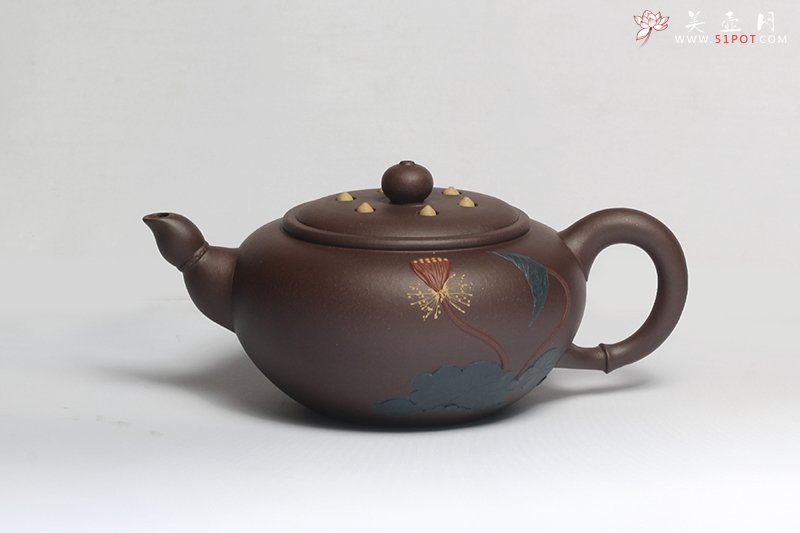 紫砂壶图片：荷花莲子 - 宜兴紫砂壶网