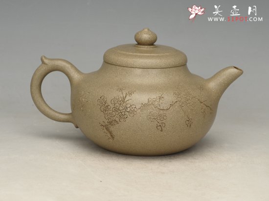 紫砂壶图片：灰段3 风韵  容量：250cc - 宜兴紫砂壶网