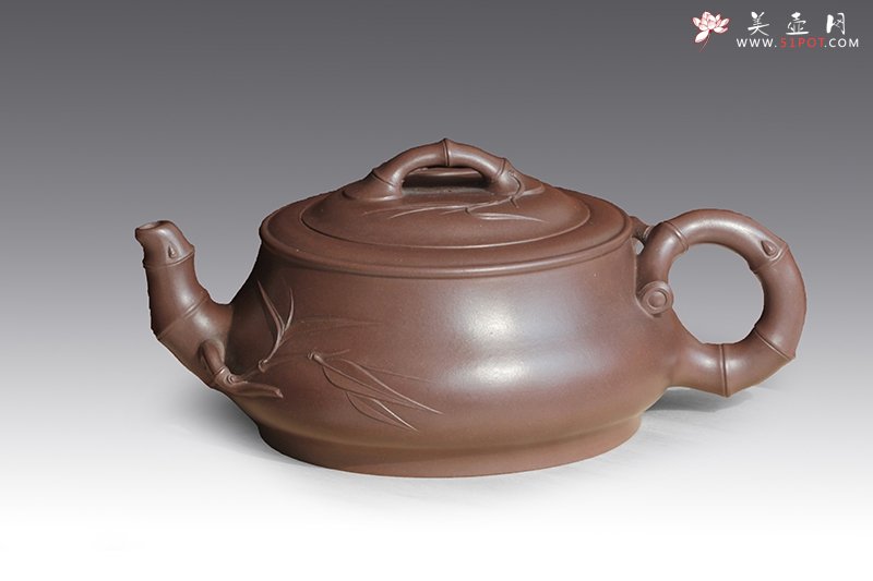 紫砂壶图片：扁古竹 - 宜兴紫砂壶网