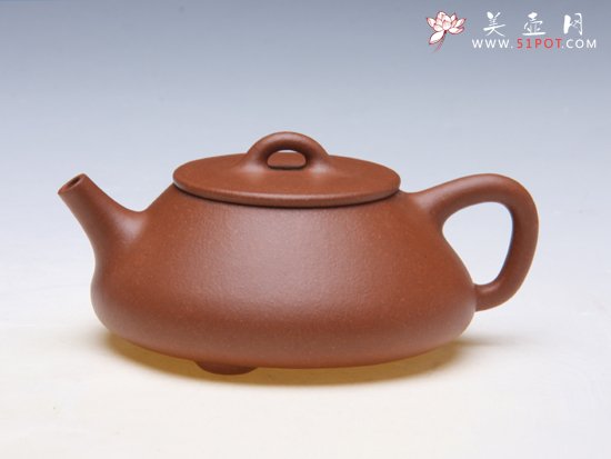 紫砂壶图片：平盖石瓢 - 宜兴紫砂壶网