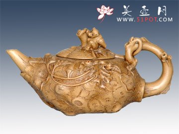 紫砂壶图片：金猴供春 - 宜兴紫砂壶网