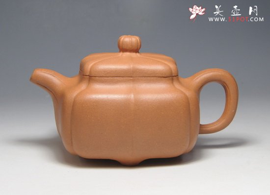 紫砂壶图片：四方筋囊 - 宜兴紫砂壶网