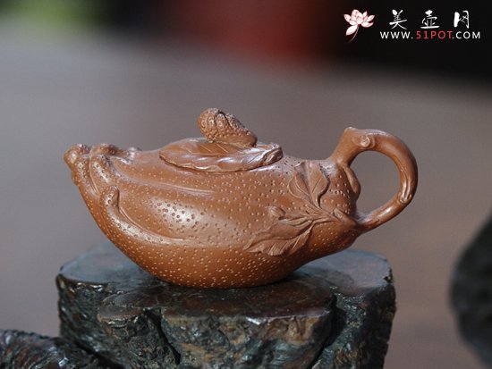 紫砂壶图片：佛手（朱泥） - 宜兴紫砂壶网