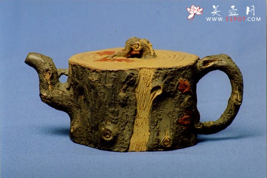 紫砂壶图片：红枫树桩泥质 - 宜兴紫砂壶网
