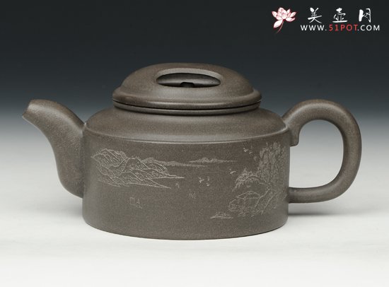 紫砂壶图片：牛盖莲子 - 宜兴紫砂壶网