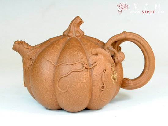 紫砂壶图片：南瓜壶 - 宜兴紫砂壶网