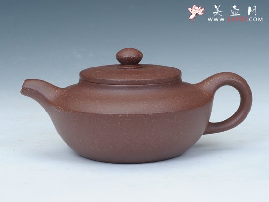 紫砂壶图片：汉扁（枣红泥） - 宜兴紫砂壶网