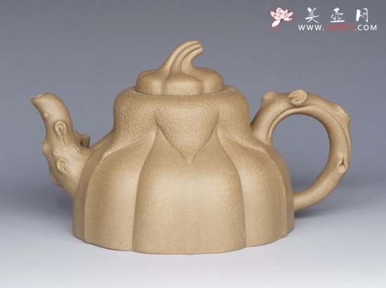 紫砂壶图片：六角北瓜壶 - 宜兴紫砂壶网