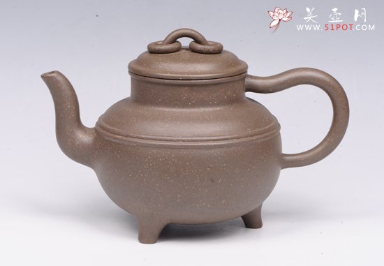 紫砂壶图片：三脚双轩 - 宜兴紫砂壶网