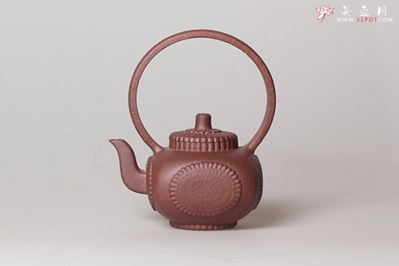 紫砂壶图片：葵花宝典提梁 - 宜兴紫砂壶网