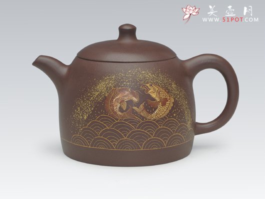 紫砂壶图片：年年有余 - 宜兴紫砂壶网