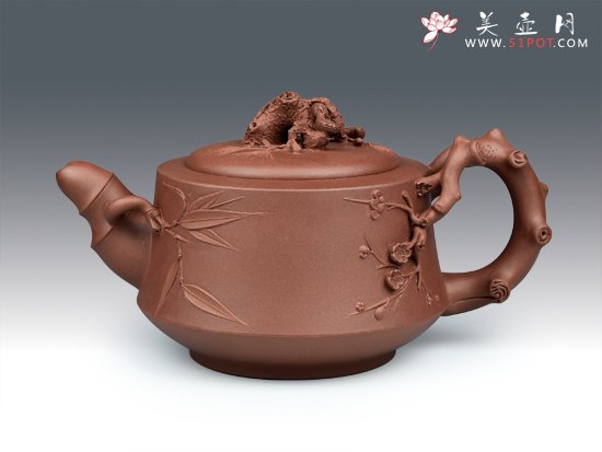 紫砂壶图片：岁寒三友 - 宜兴紫砂壶网