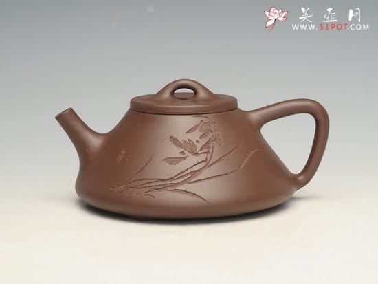 紫砂壶图片：子冶石瓢   容量：200cc - 宜兴紫砂壶网