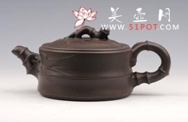 紫砂壶图片：扁竹段 - 宜兴紫砂壶网