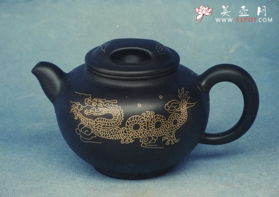 紫砂壶图片：金丝嵌龙 - 宜兴紫砂壶网