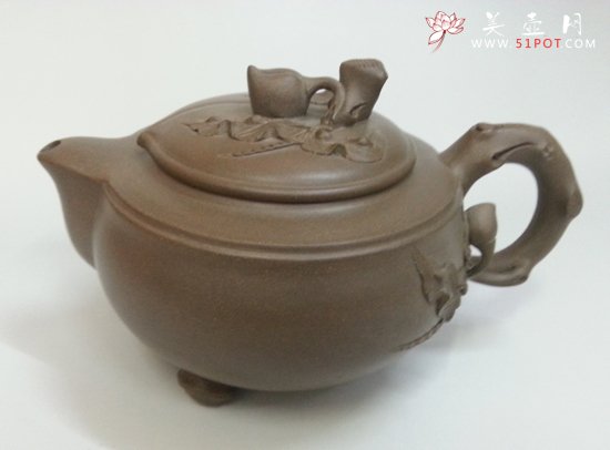 紫砂壶图片：寿桃壶 - 宜兴紫砂壶网