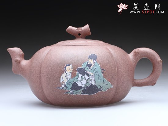 紫砂壶图片：柿子 - 宜兴紫砂壶网