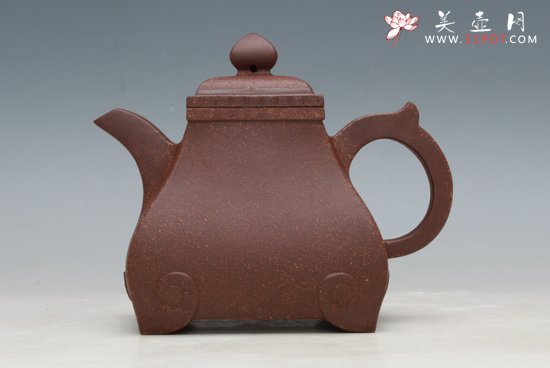 紫砂壶图片：如意方壶 - 宜兴紫砂壶网
