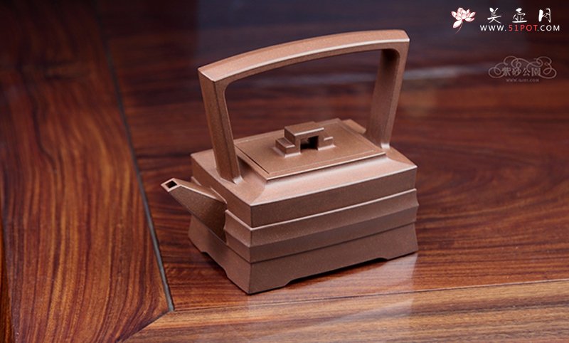 紫砂壶图片：玉带提梁 - 宜兴紫砂壶网