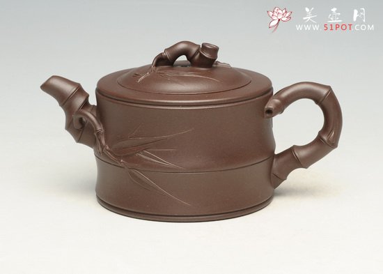 紫砂壶图片：竹段4  260cc - 宜兴紫砂壶网