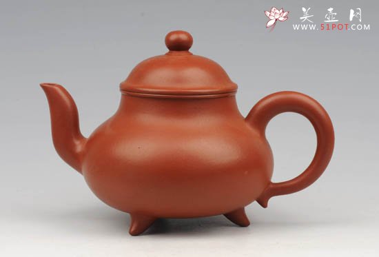 紫砂壶图片：三脚思亭 - 宜兴紫砂壶网