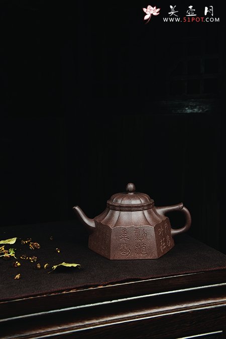 紫砂壶图片：六方菱花 - 宜兴紫砂壶网