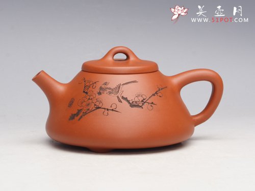 紫砂壶图片： 子冶石瓢壶（梅）... - 宜兴紫砂壶网