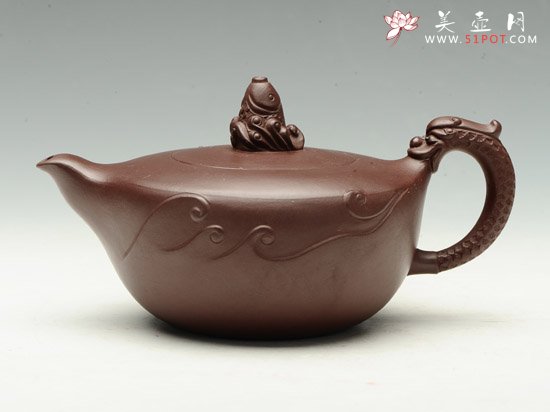 紫砂壶图片：鱼龙 - 宜兴紫砂壶网