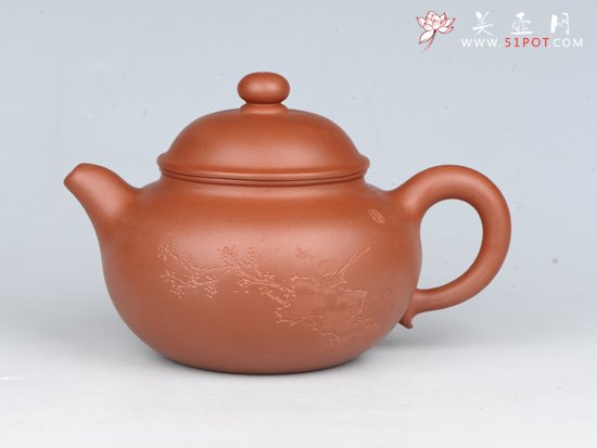 紫砂壶图片：仿古莲子  容量：200cc  泥料：小红泥 - 宜兴紫砂壶网
