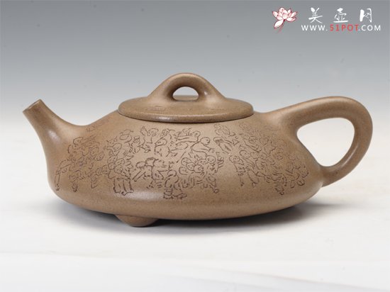 紫砂壶图片：百子石瓢 - 宜兴紫砂壶网