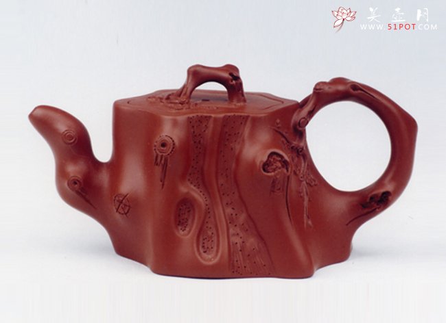 紫砂壶图片：树桩 250CC 130CC - 宜兴紫砂壶网