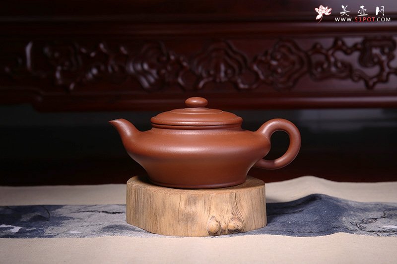 紫砂壶图片：虚扁 - 宜兴紫砂壶网